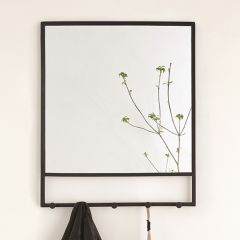 Five Hook Wall Mirror