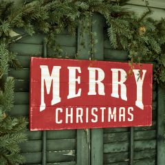 Bright Wooden Merry Christmas Sign
