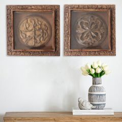 Rustic Square Wall Panel Set of 2