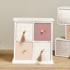 Whitewashed Boho Jewelry Box