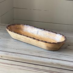Rustic Mango Wood Oblong Serving Dish
