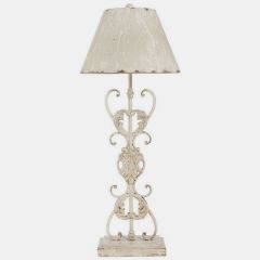 Metal Distressed Scroll work Table Lamp