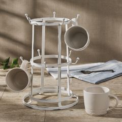 10 Hook Simple Farmhouse Mug Rack