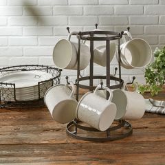 10 Hook Tabletop Mug Rack