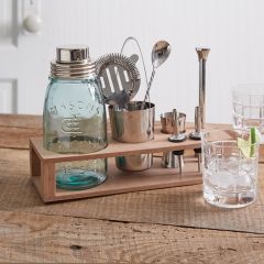 10 Piece Mason Jar Bar Set