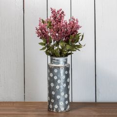 12 In Rustic Metal Vase