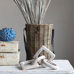 Handwoven Handled Creel Basket