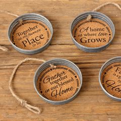 Iron Country Coasters With Quotes Set of 4