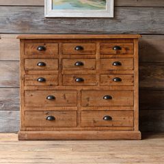 13 Drawer Antiqued Storage Chest