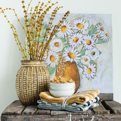 Cheerful Vase Bouquet Wall Art Set of 2