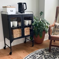 Vintage Inspired Rolling Storage Cabinet