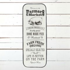 Life Is Better On The Farm Metal Farmers Market Sign Wall Decor