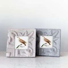 Embossed Metal Photo Frame Set of 2