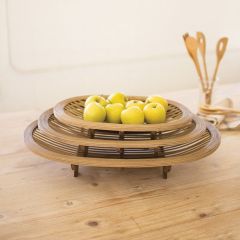 Oval Bamboo Tray Set of 3