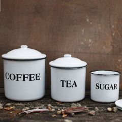 Enamelware Canisters Set of 3