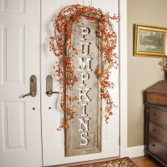 Metal Framed Pumpkins Sign