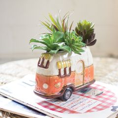Retro Ceramic Camper Planter