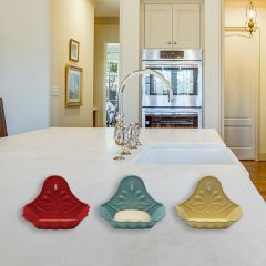 Enameled Metal Soap Dish Set of 3
