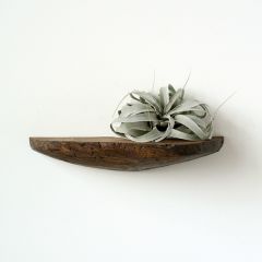 Vintage Half Round Wood Wall Shelf