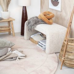 Boucle Upholstered Waterfall Bench