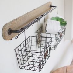 Wall Bracket With Wire Baskets