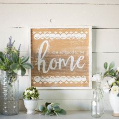 Good To Be Home Square Wall Sign
