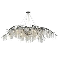 Black Iron 24 Light Chandelier