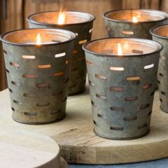 Olive Bucket Candle Botanical Scent