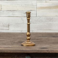Gold Finished Antiqued Taper Holder 9 Inch