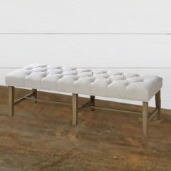 Long Linen Bench