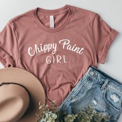 Chippy Paint Girl Mauve Tee