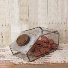 Lidded Wire Storage Canister Bin
