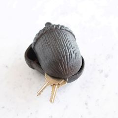 Decorative Cast Iron Acorn Key Box Set of 2