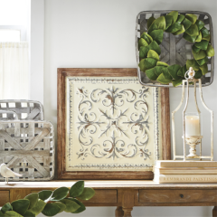 Embossed Metal Framed Wall Decor