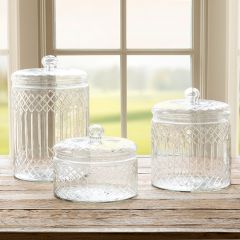 Classic Etched Glass Canister