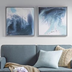 Abstract Tranquility Framed Wall Art Set of 2