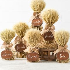 Inspirational Tin Pumpkin Ornaments Set of 6