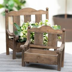 Miniature Bench Planters Set of 2