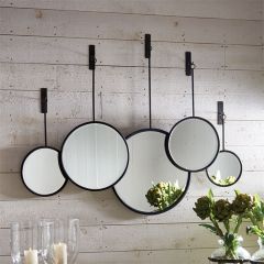 Antiqued Pendulum Wall Mirrors Set of 5