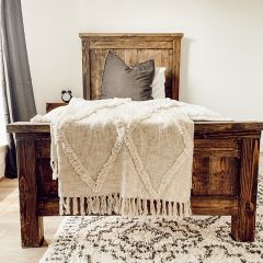 Neutral Diamond Tufted Blanket