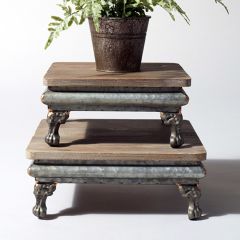 Rustic Elegance Square Display Riser Set of 2