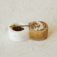 2 Bowl Pinch Pot Dish with Spoon Set