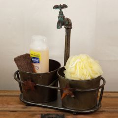 2 Bucket Faucet Planter Stand