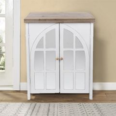 2 Door Mirrored Accent Cabinet