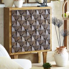 2 Door Retro Accent Cabinet