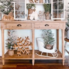 2 Drawer Wood Console
