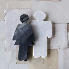 2 Piece Cutout Couple Cutting Board Set