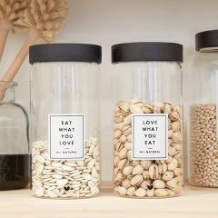 2 Piece Glass Jar Kitchen Canister Set