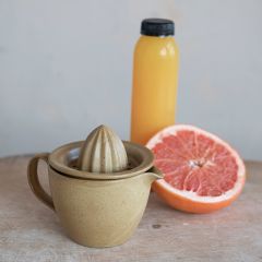 2 Piece Reactive Glaze Stoneware Juicer