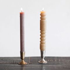 2 Piece Simple Classics Iron Taper Holder Set